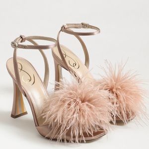 Sam Edelman Leon Feather Heal 7.5 - Praline Satin